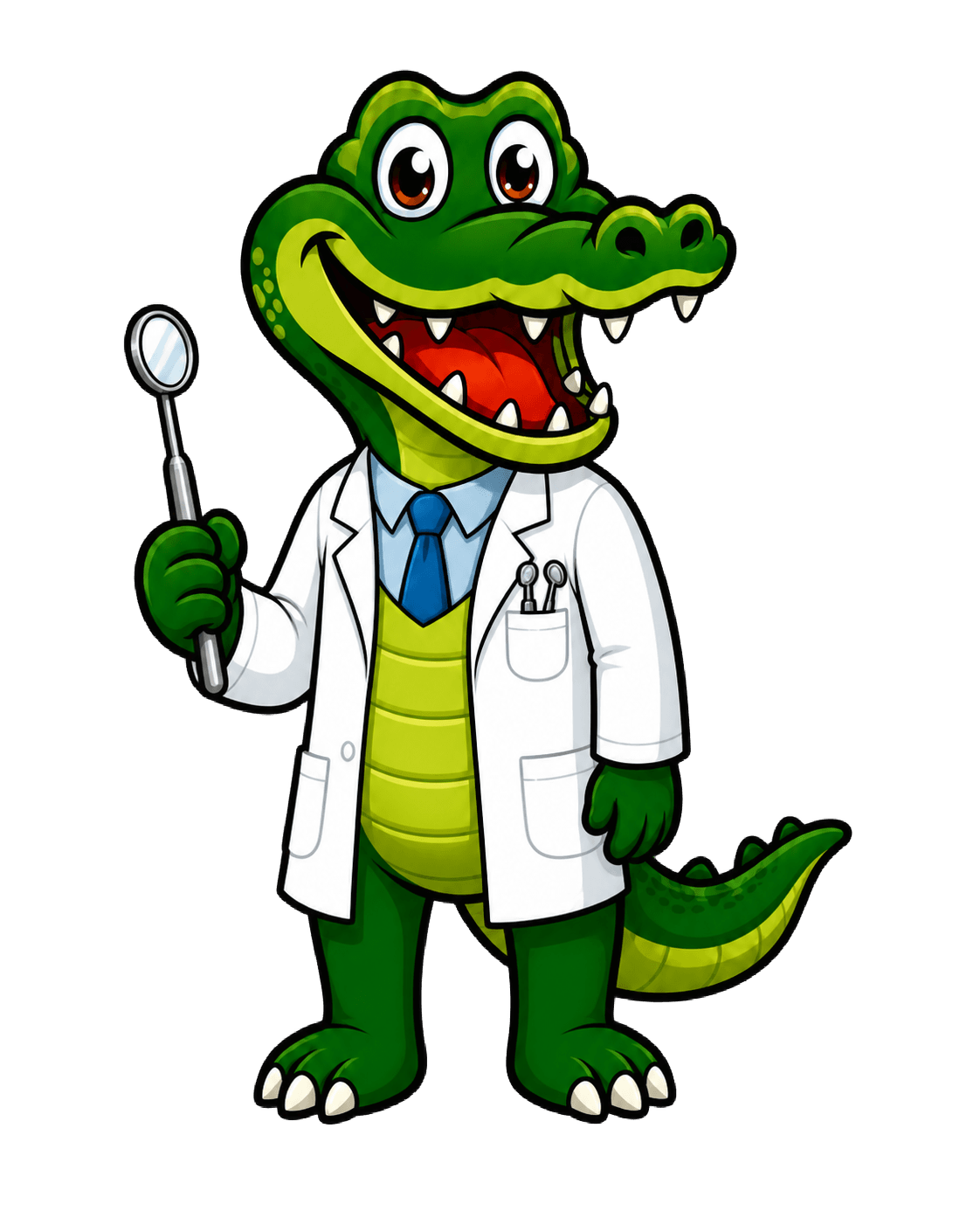Croc in a dentist coat