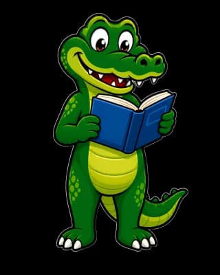 CrocoDent crocodile reading the privacy guide