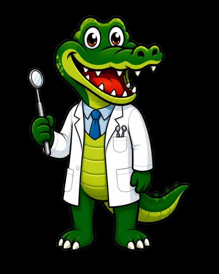 CrocoDent dental mascot